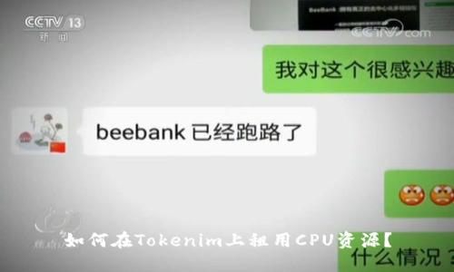 如何在Tokenim上租用CPU资源？