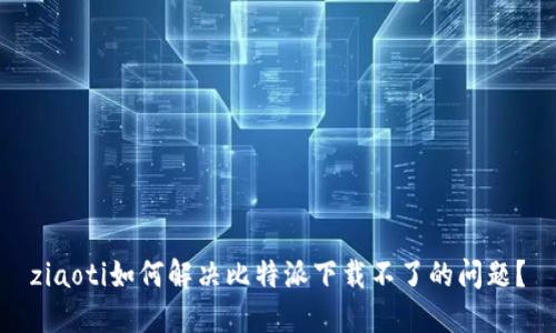 ziaoti如何解决比特派下载不了的问题？